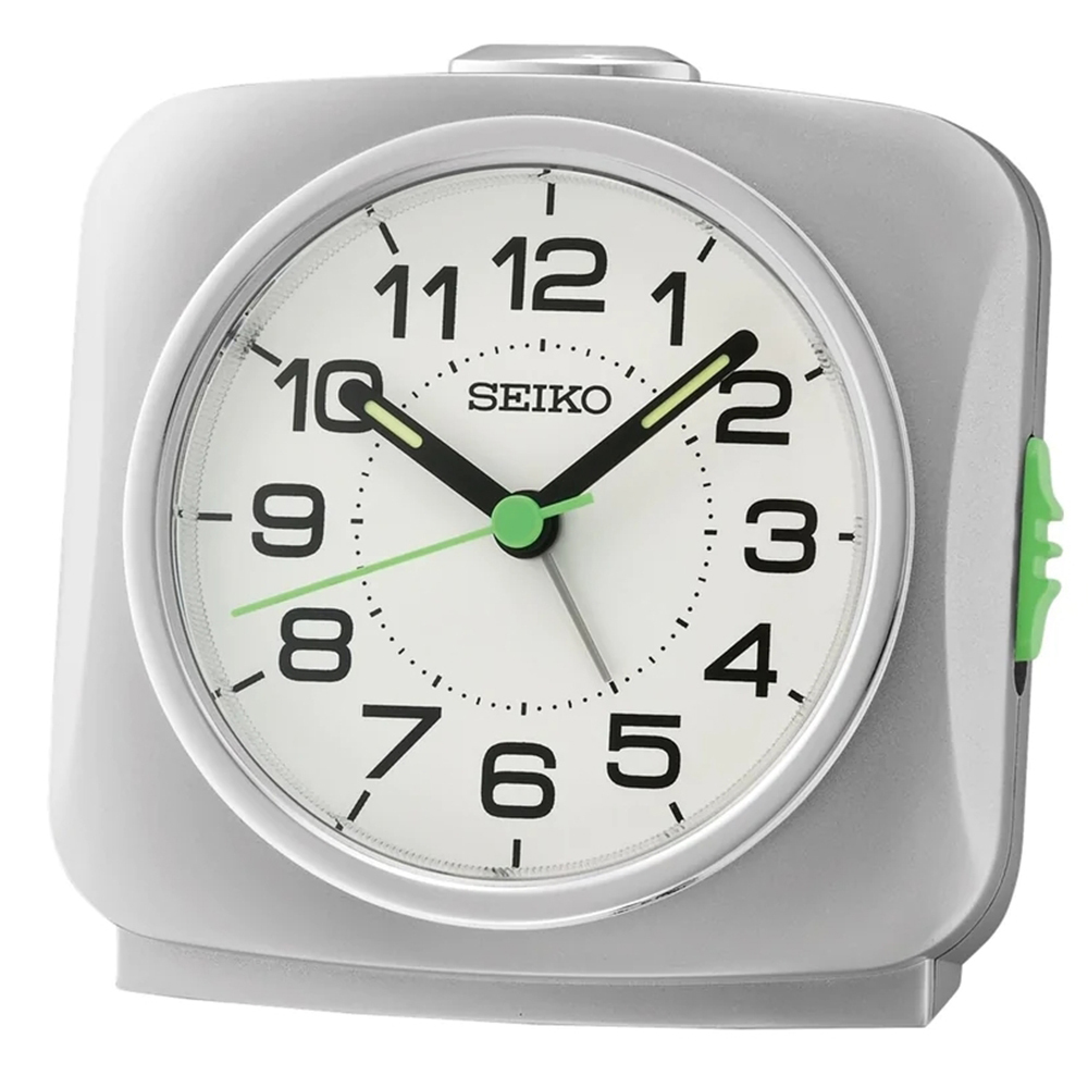 (預購)【SEIKO 精工】QHE194 方形 懷舊 復古 夜光 貪睡 滑動式靜音秒針 居家 休閒 辦公 鬧鐘 時鐘