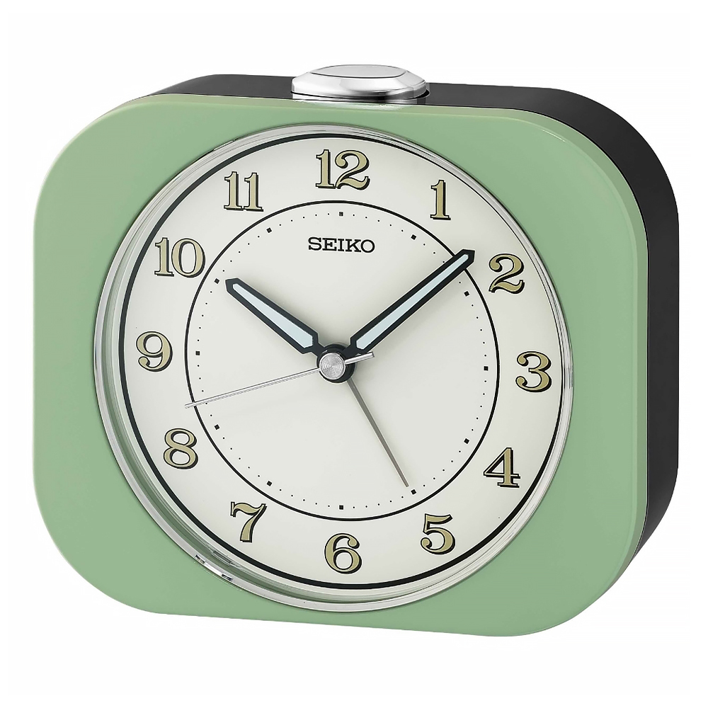 (預購)【SEIKO 精工】QHE195 霧面 圓矩方形 趣味 懷舊 夜光 貪睡 滑動式靜音秒針 居家 休閒 辦公 鬧鐘 時鐘