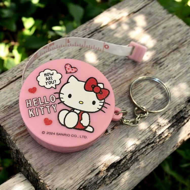 24066 Sanrio Hello Kitty Circular Tape Measure Happy Times #TW-KM24-973649