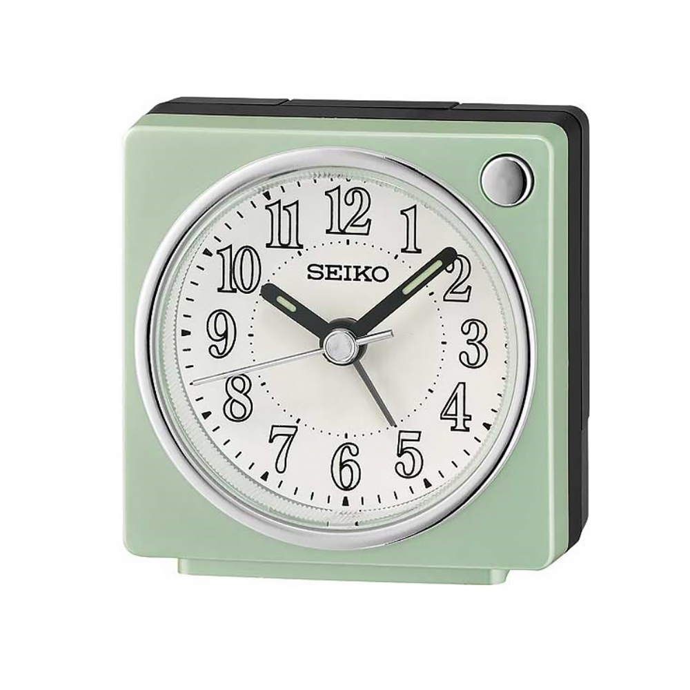 (預購)【SEIKO 精工】QHE197 迷你 懷舊 復古 淺色 清新 夜光 貪睡 嗶嗶 滑動式秒針 居家 休閒 鬧鐘 時鐘