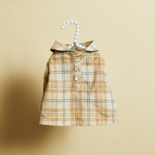 Louisdog 經典格子長版襯衫