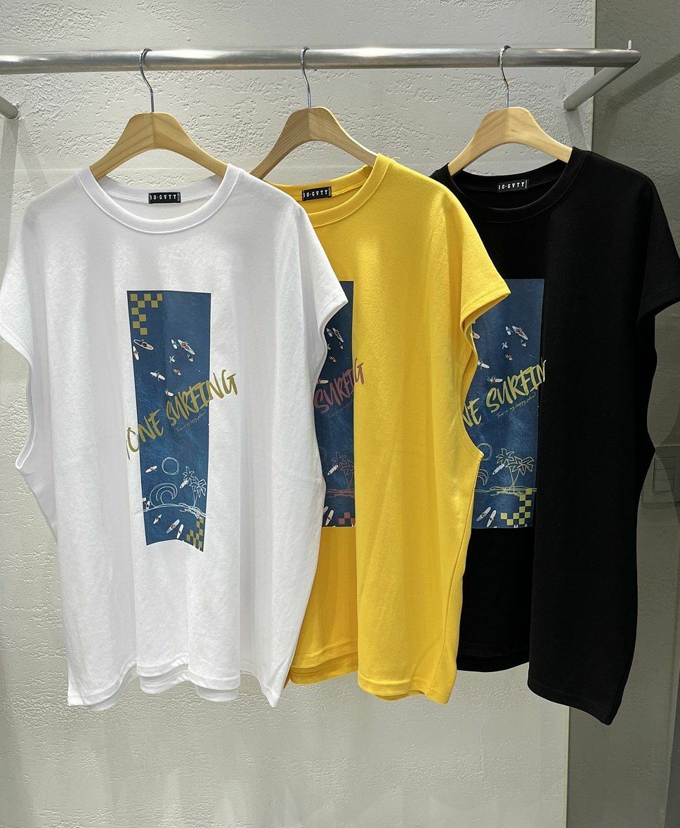 OverSize英文字圖案背心 10.GVTY-0147V