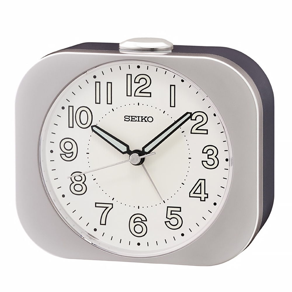 (預購)【SEIKO 精工】QHE206 潮流 多色 條紋 長方 夜光 嗶嗶 滑動式靜音秒針 居家 休閒 鬧鐘 時鐘