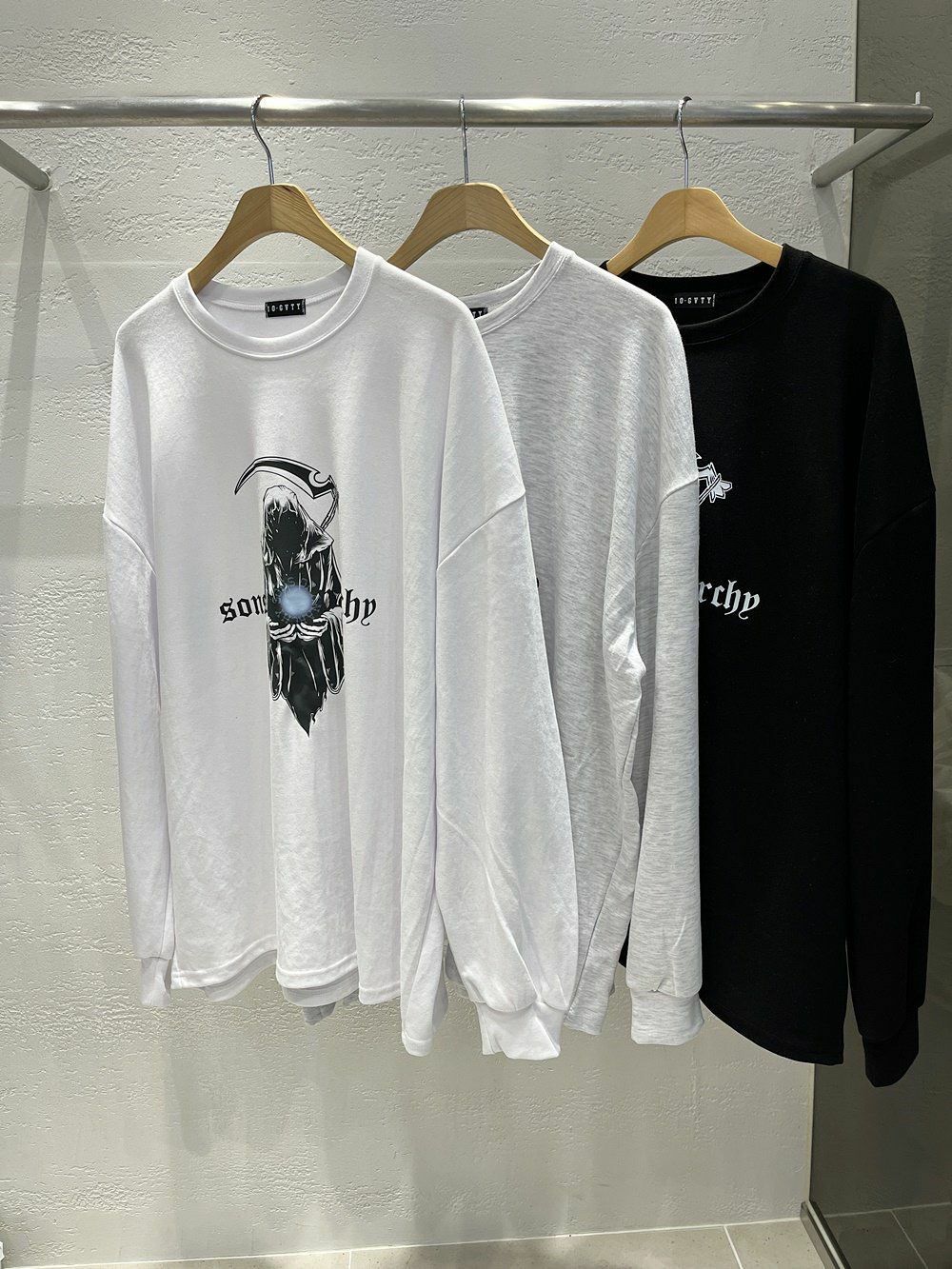 英文字圖案長袖衫 10.GVTY-0153T