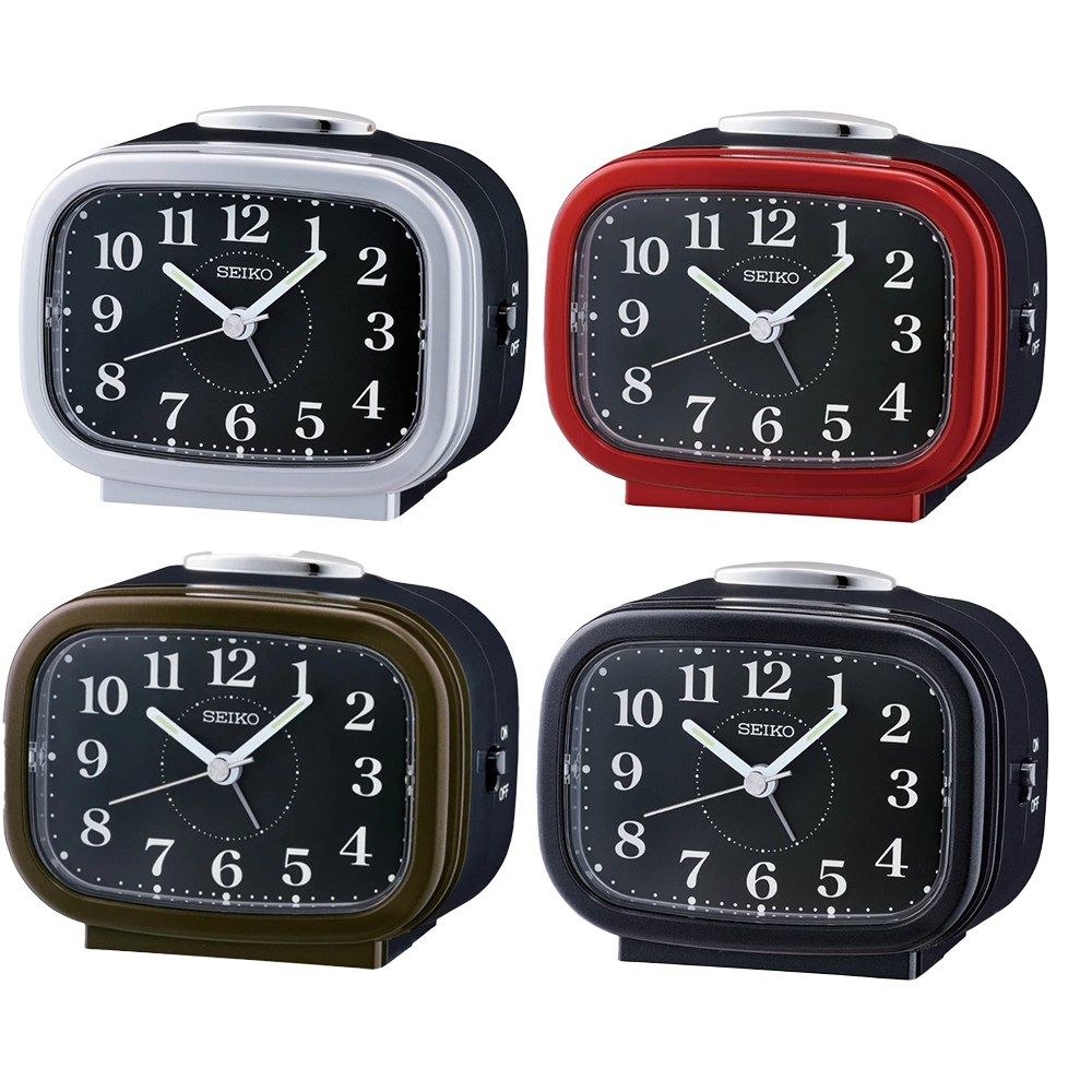 【SEIKO 日本精工】 QHK060A/B/J/Q 嗶嗶聲 夜光 貪睡 燈光 滑動式秒針 靜音鬧鐘