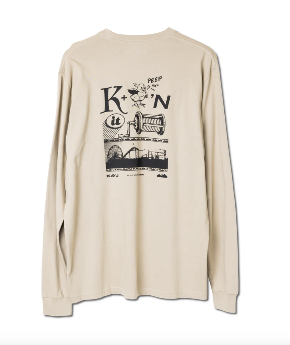 KAVU LS Puzzle Time 長䄂有機棉Tee