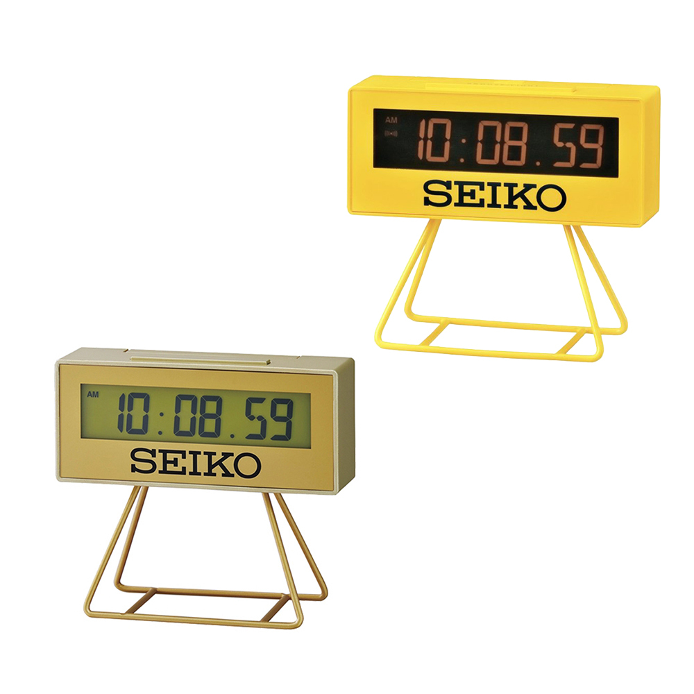 (預購)【SEIKO 精工】QHL062G QHL062Y 長形 城市路跑 鬧鈴 日曆 貪睡 碼錶 燈光 運動風 電子鐘 桌鐘
