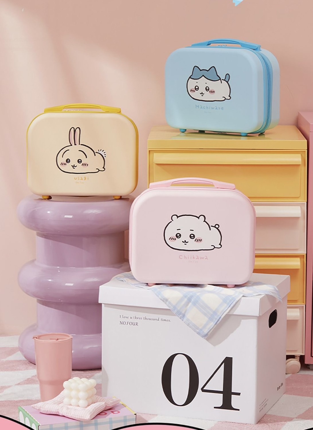 ISNEAKERS｜Chiikawa 吉伊卡哇 三款小型手提行李箱