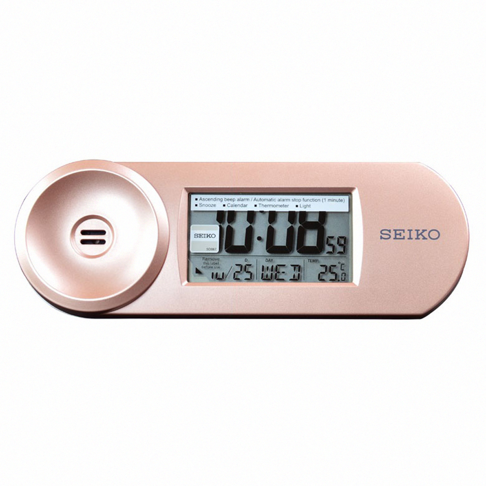 (預購)【SEIKO 日本精工】 QHL067P 時尚色系 科技感 電子 多功能 顯示 時鐘