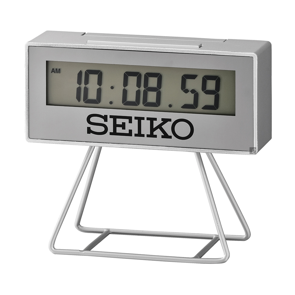 (預購)【SEIKO 精工】QHL087S 長形 城市路跑 趣味 日期 計時 貪睡 燈光 鬧鈴 電子鐘 桌鐘