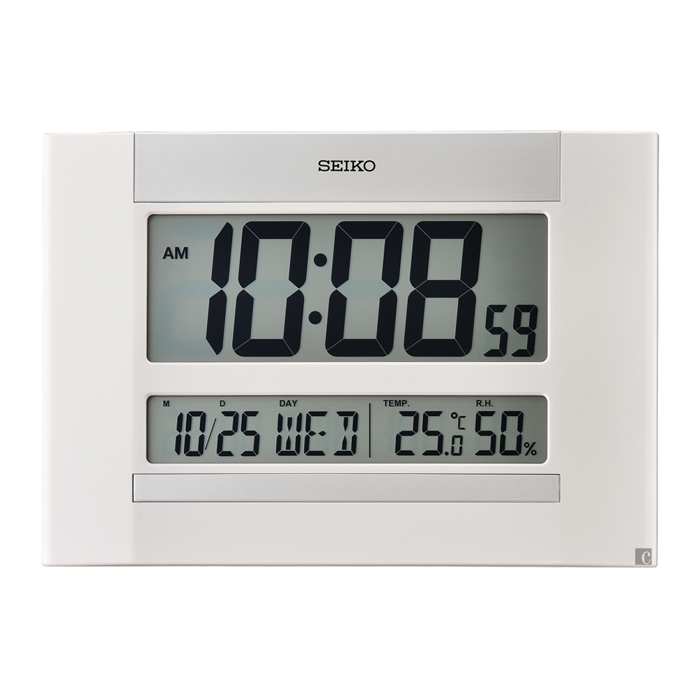(預購)【SEIKO 精工】QHL088W 簡約 電子鐘 溫度 濕度 月份 日期 鬧鐘 桌鐘