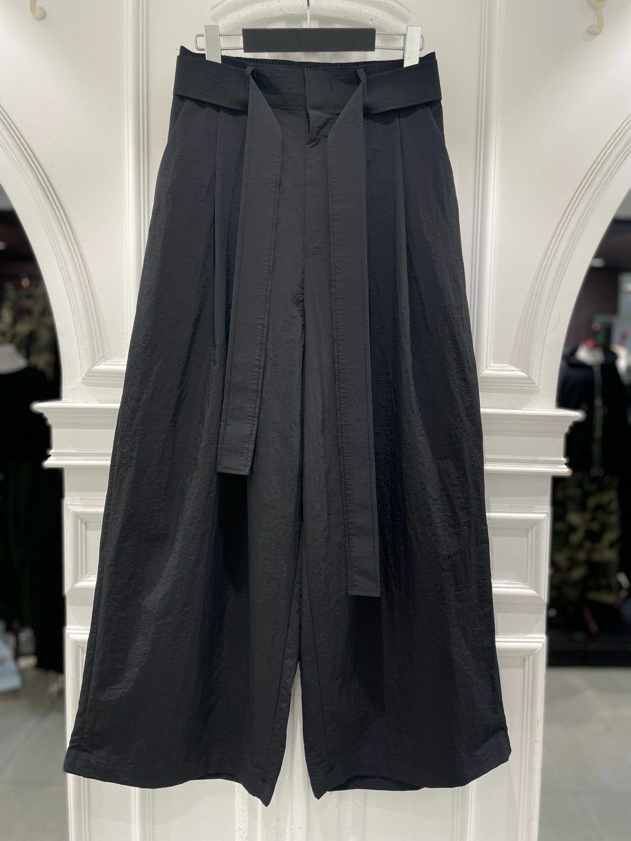 連腰帶淨色鬆身褲 alife-015P