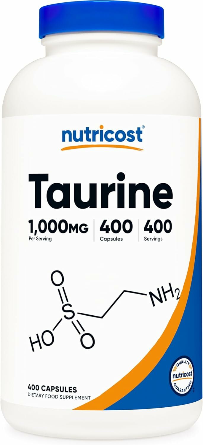[預購] Nutricost 牛磺酸 1000毫克 400粒膠囊 Taurine