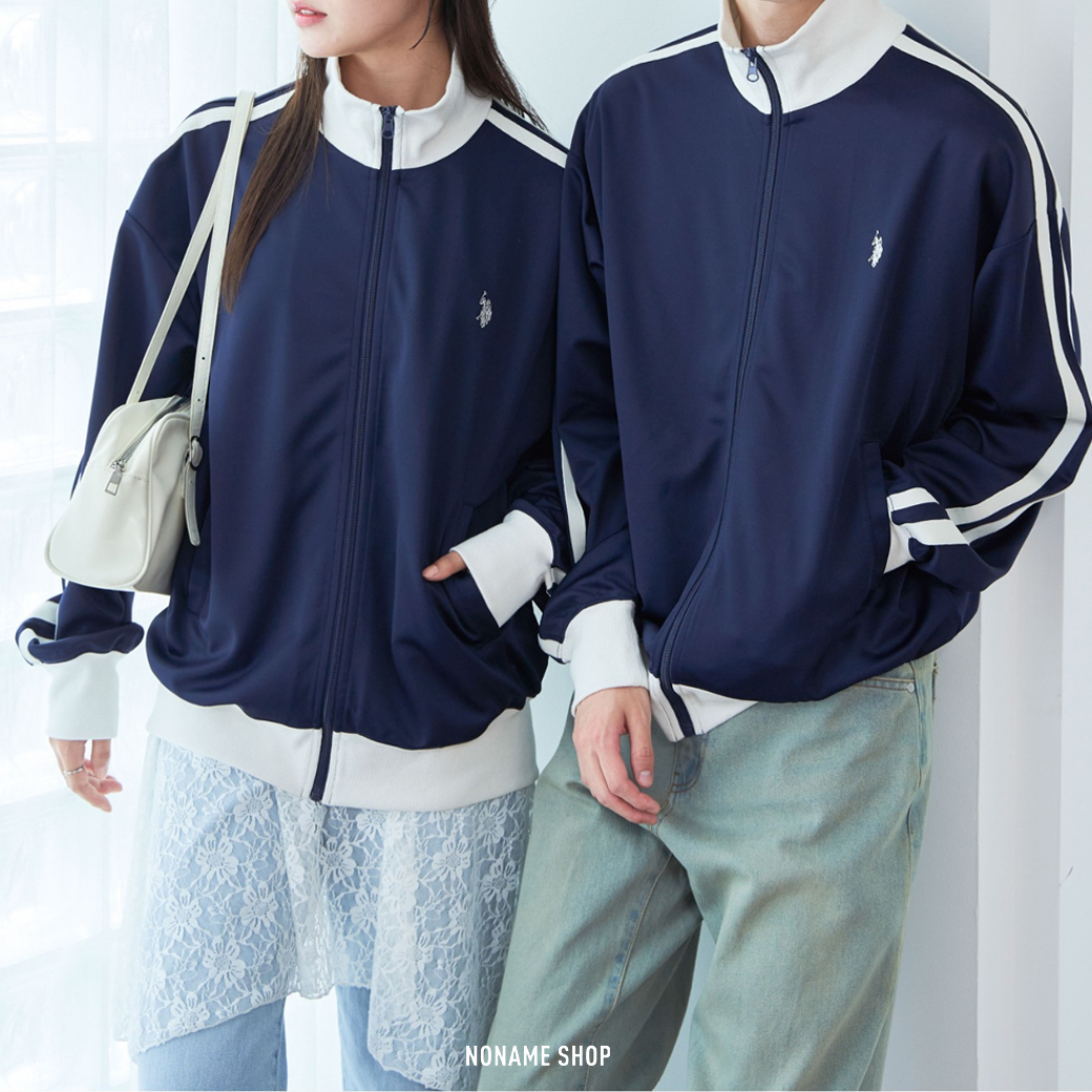 U.S.POLO ASSN 刺繡 LOGO 外套 條紋 四色 (男/女款)