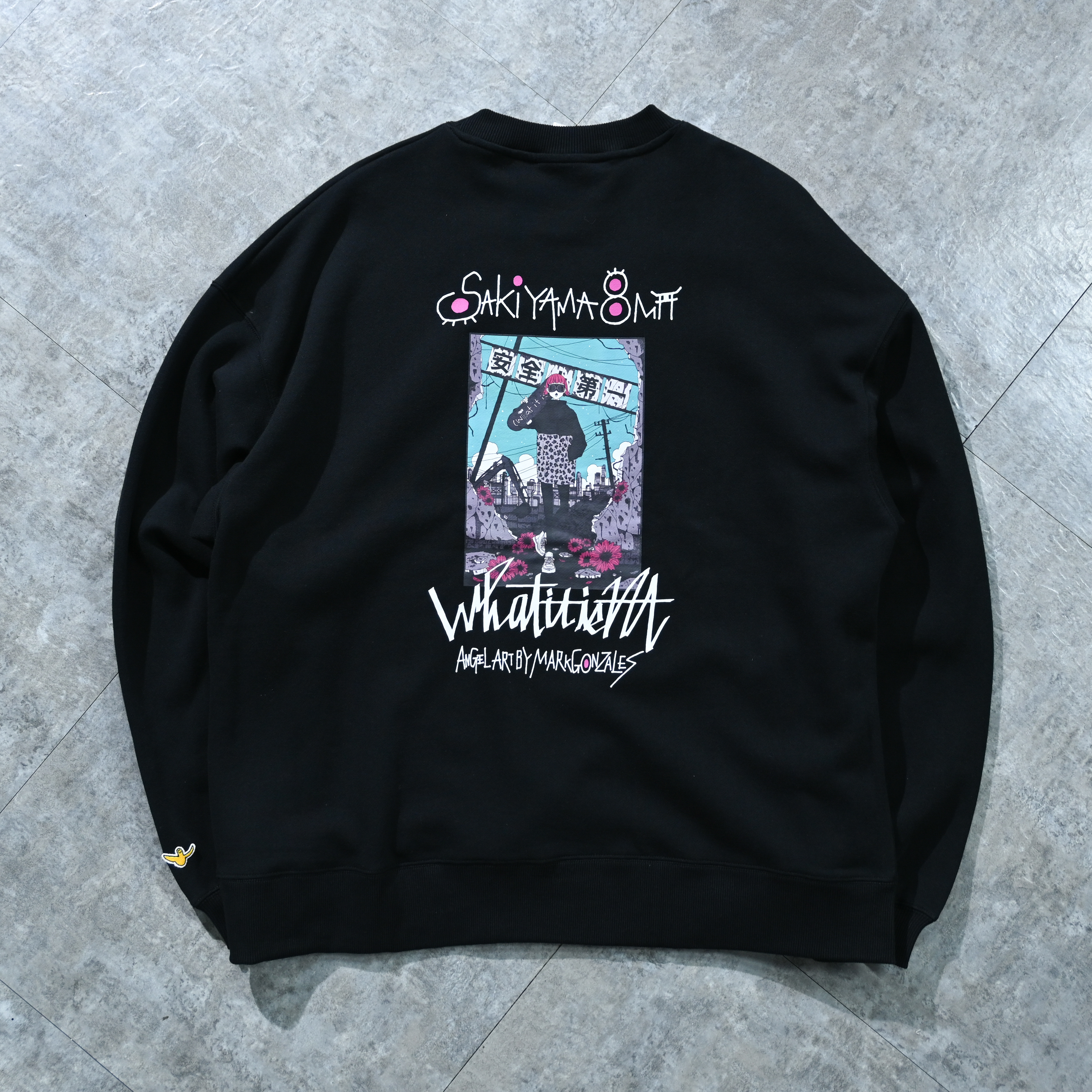 (What it isNt) ART BY MARK GONZALES x sakiyama Safety First Print Big Sweatshirt