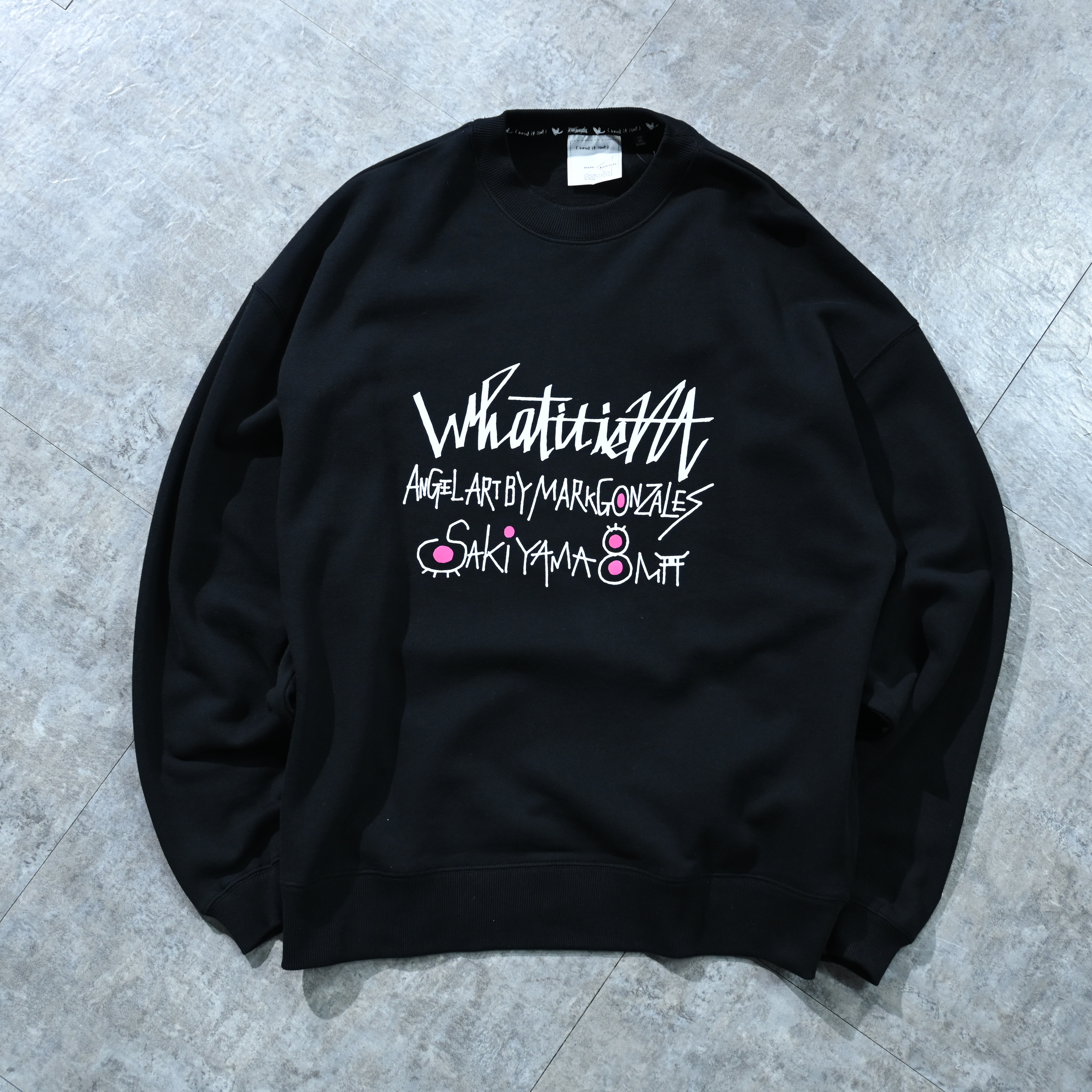 (What it isNt) ART BY MARK GONZALES x sakiyama Safety First Print Big Sweatshirt