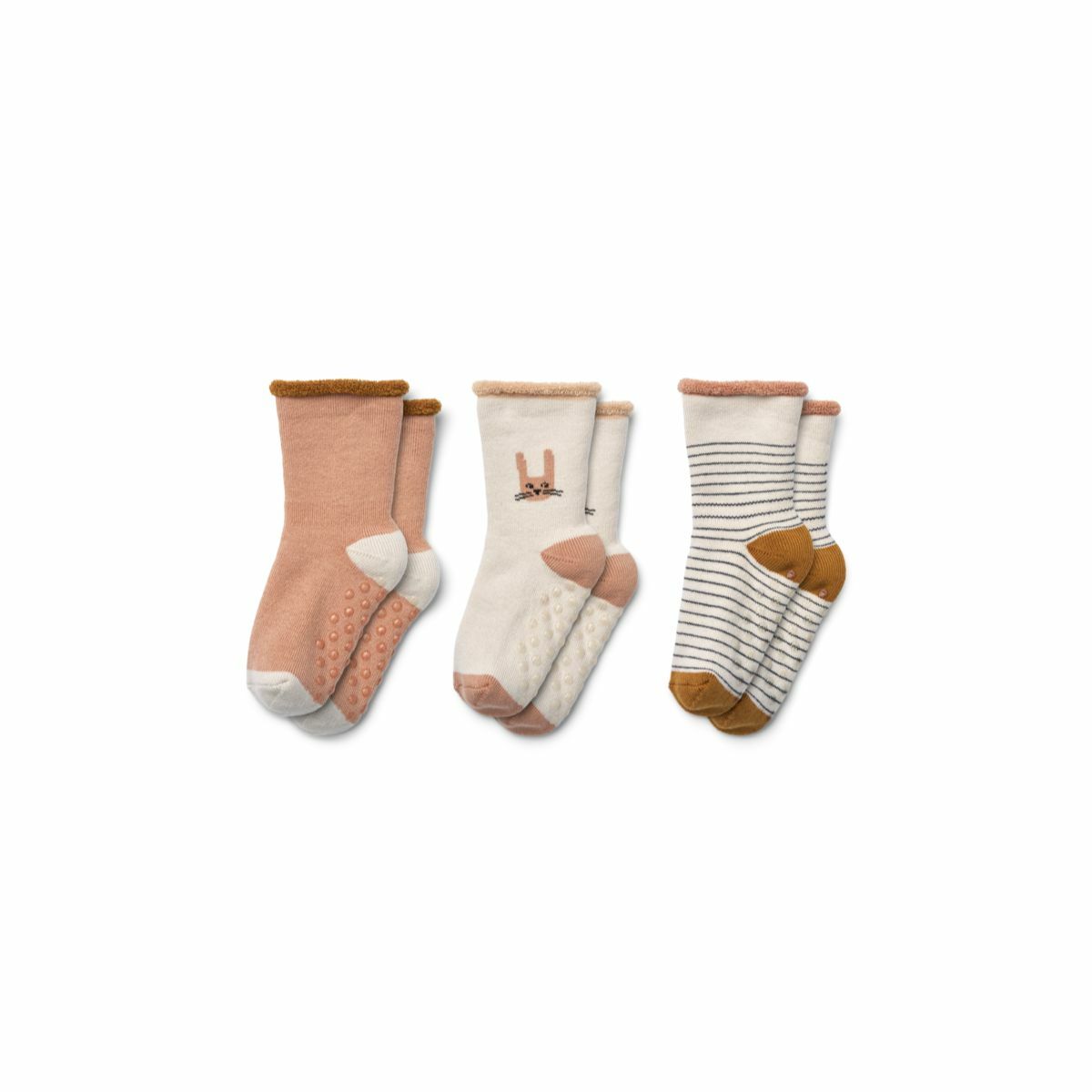 〖 Liewood 〗兔兔寶寶止滑襪三入組