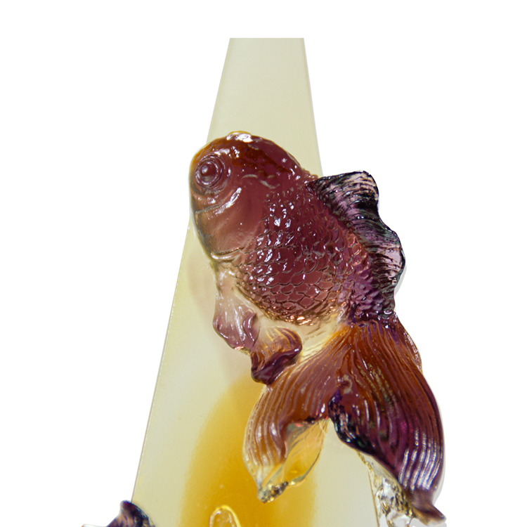 鹿港窯禮品館│水晶琉璃 獎牌 擺飾  力爭上游