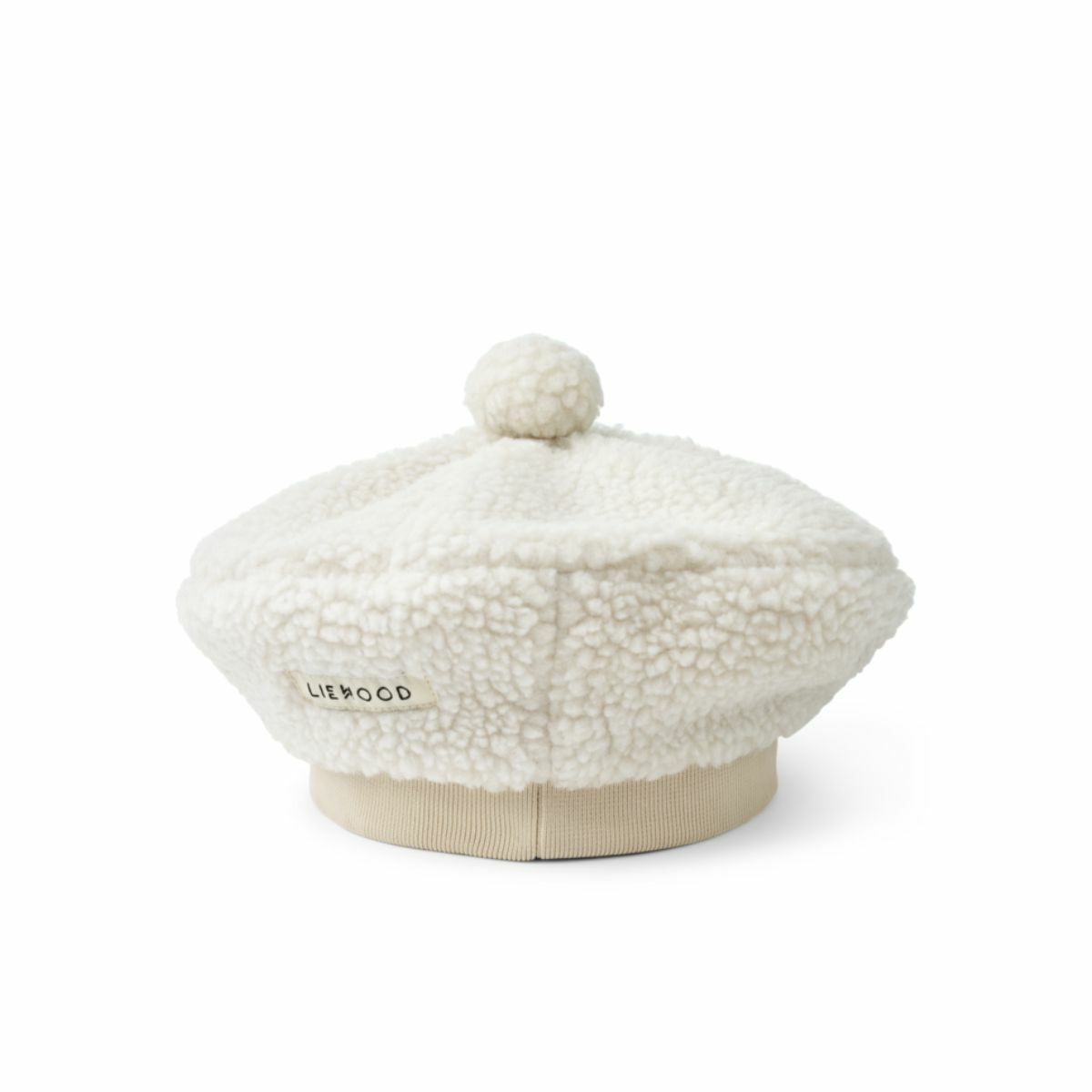 〖 Liewood 〗白色綿羊球球貝蕾帽