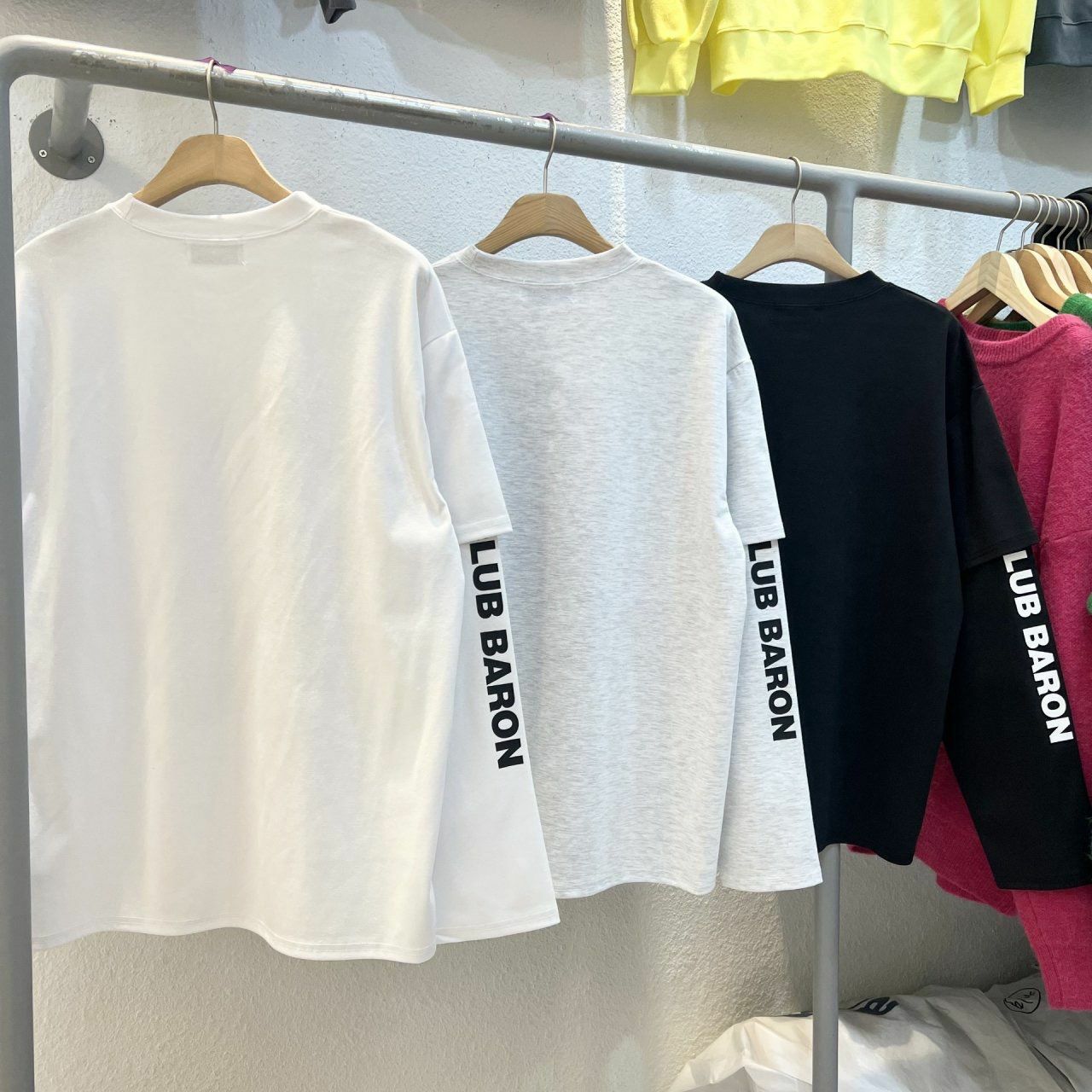 英文字圖案長袖衫 BARON-102T