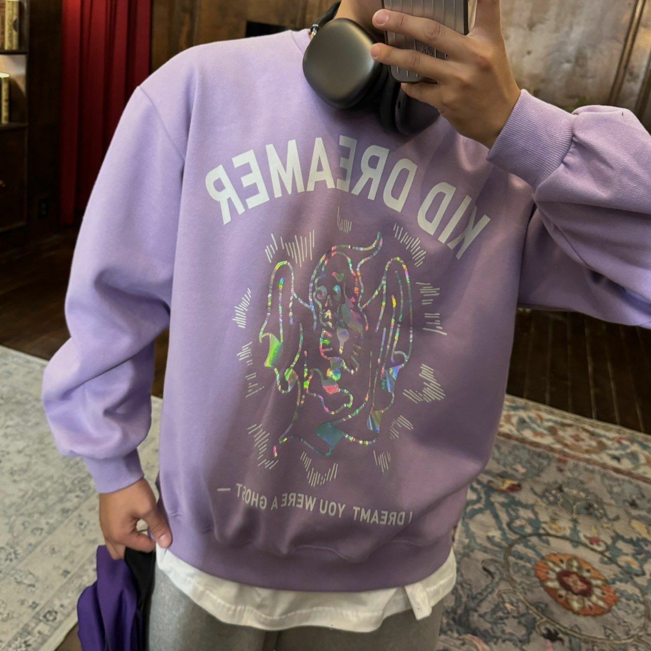 幻彩鬼魂圖案英文字衛衣 BY ATTENTION-264T