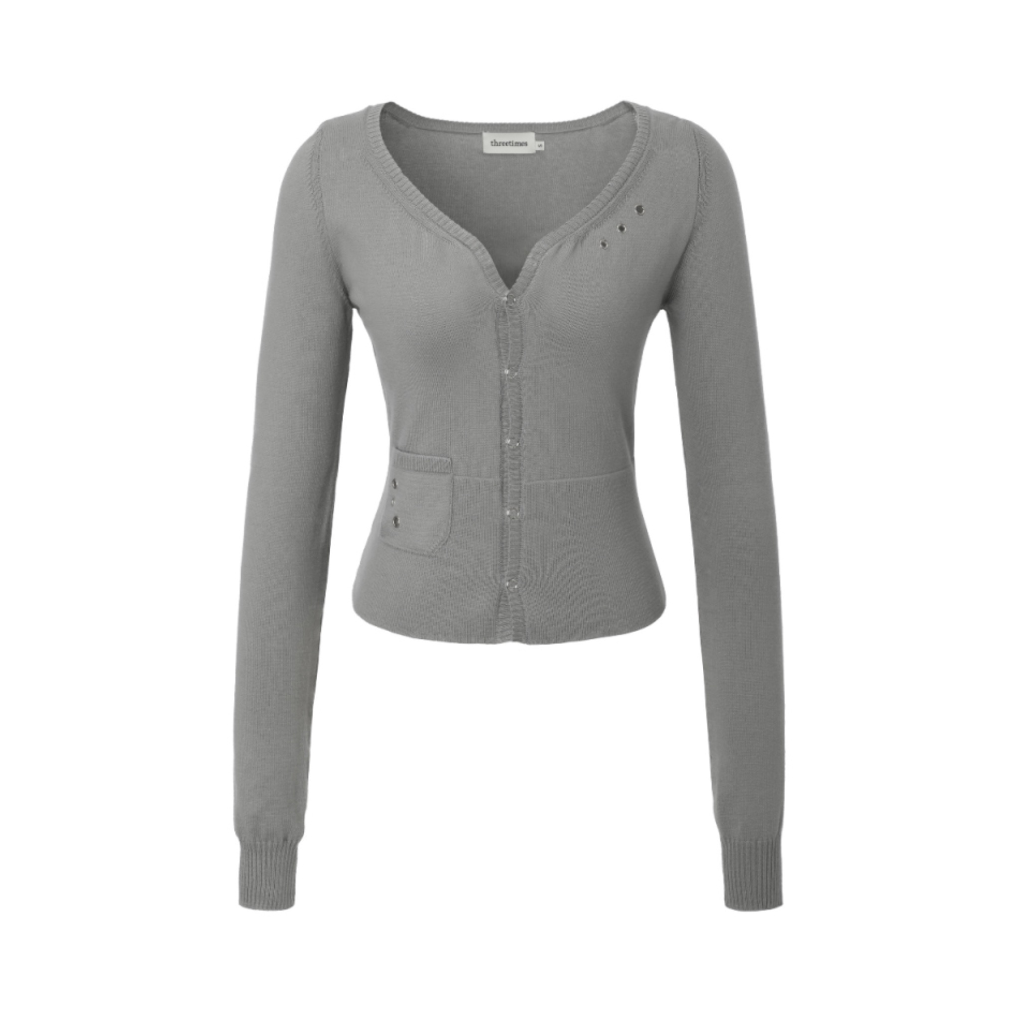 [threetimes] MAY EYELET CARDIGAN