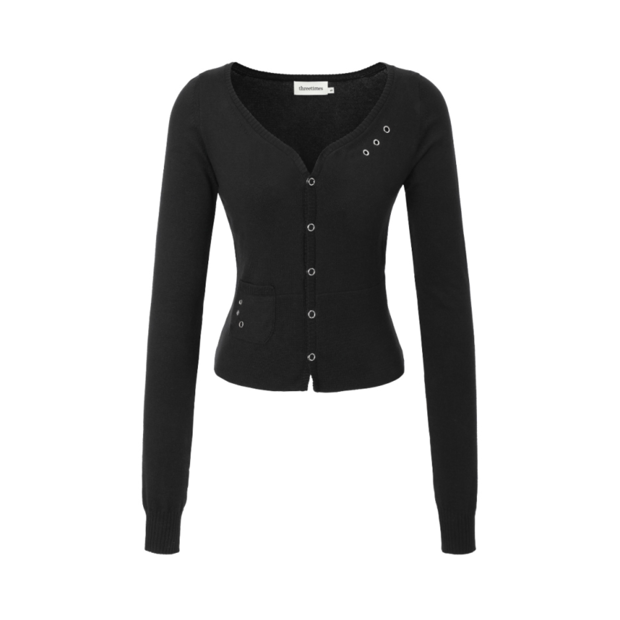 [threetimes] MAY EYELET CARDIGAN