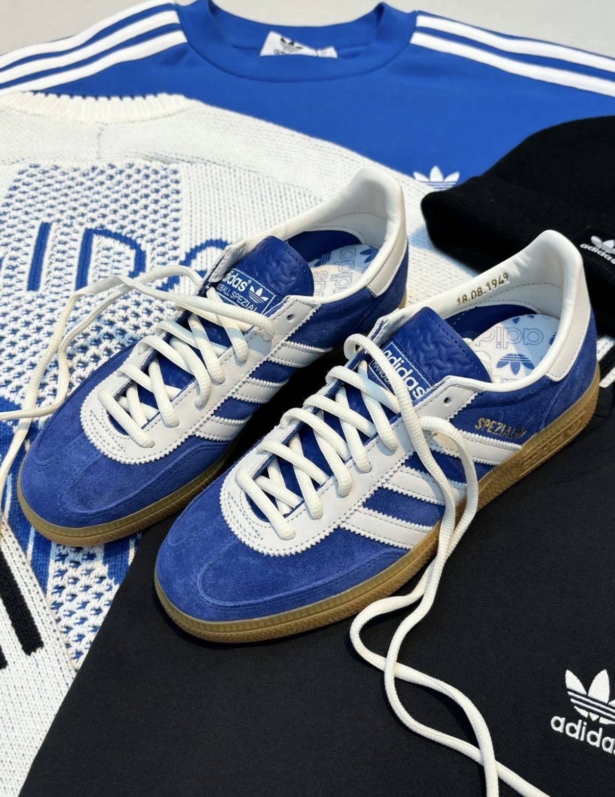 Adidas Handball Spezial 75週年限定 藍白色 麂皮 焦糖底 復古 德訓鞋 JP5278/預購