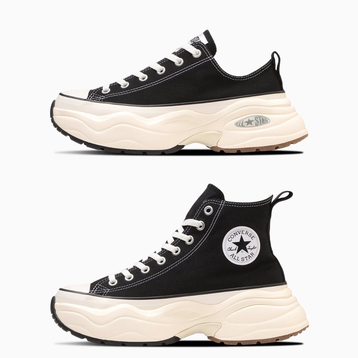 限時特價預購┃日本限定 CONVERSE ALL STAR Ⓡ SURGETRAINER 厚底 黑白 帆布鞋