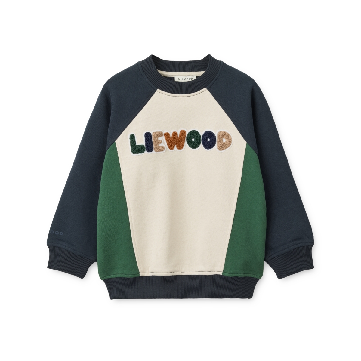 〖 Liewood 〗藍綠字母拼接上衣