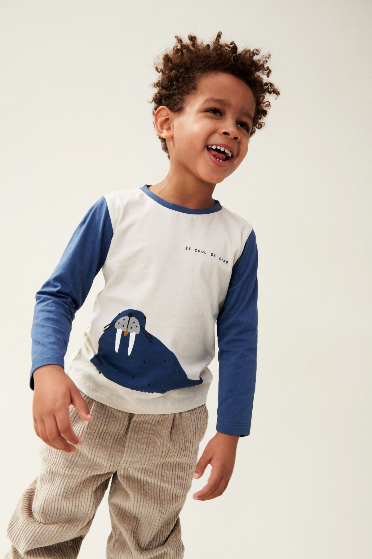 〖 Liewood 〗藍色拼袖海象上衣