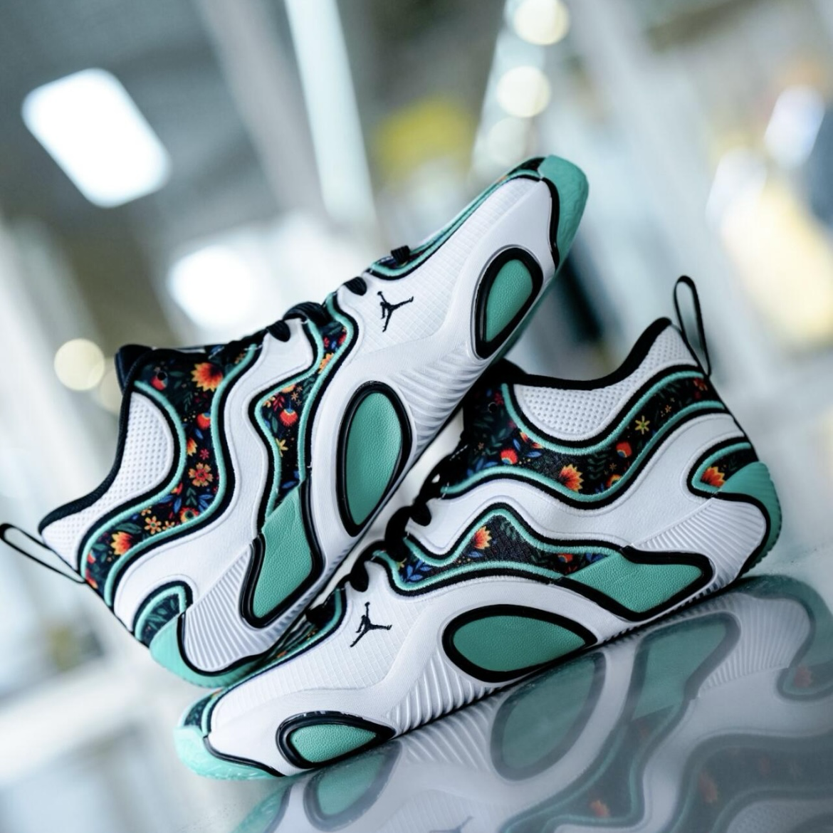 Nike Air Jordan Tatum 3 PF Welcome to the Garden 白黑綠小花 果凍底 實戰籃球鞋