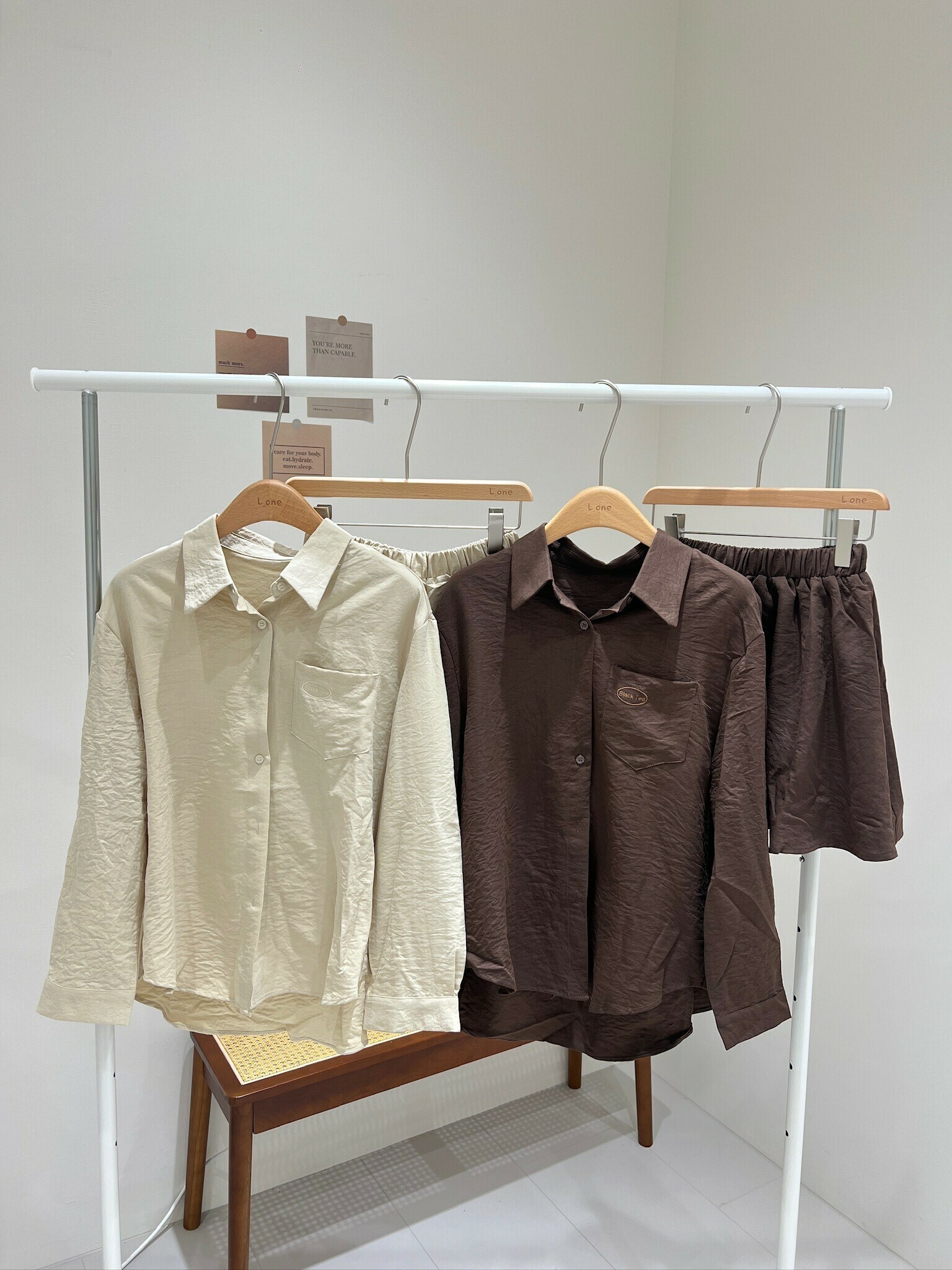 韓襯衫+短褲套裝