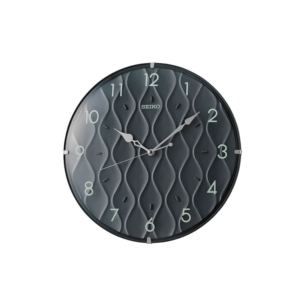(預購)【SEIKO 日本精工】 QXA794K QXA794W 水波紋設計 球面型鏡面 滑動式秒針 靜音 掛鐘 時鐘