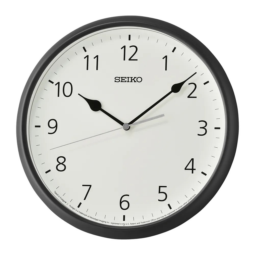 【SEIKO 日本精工】 QXA796K 簡約 時尚 立體數字 滑動式秒針 靜音 掛鐘 時鐘