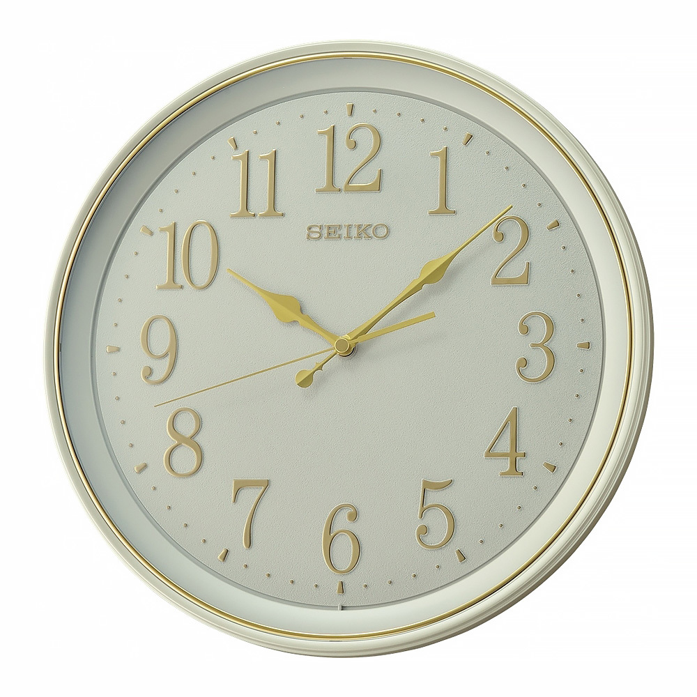 【SEIKO 精工】QXA798W 歐風 簡約 復古 立體數字 滑動式秒針 靜音 時鐘 掛鐘