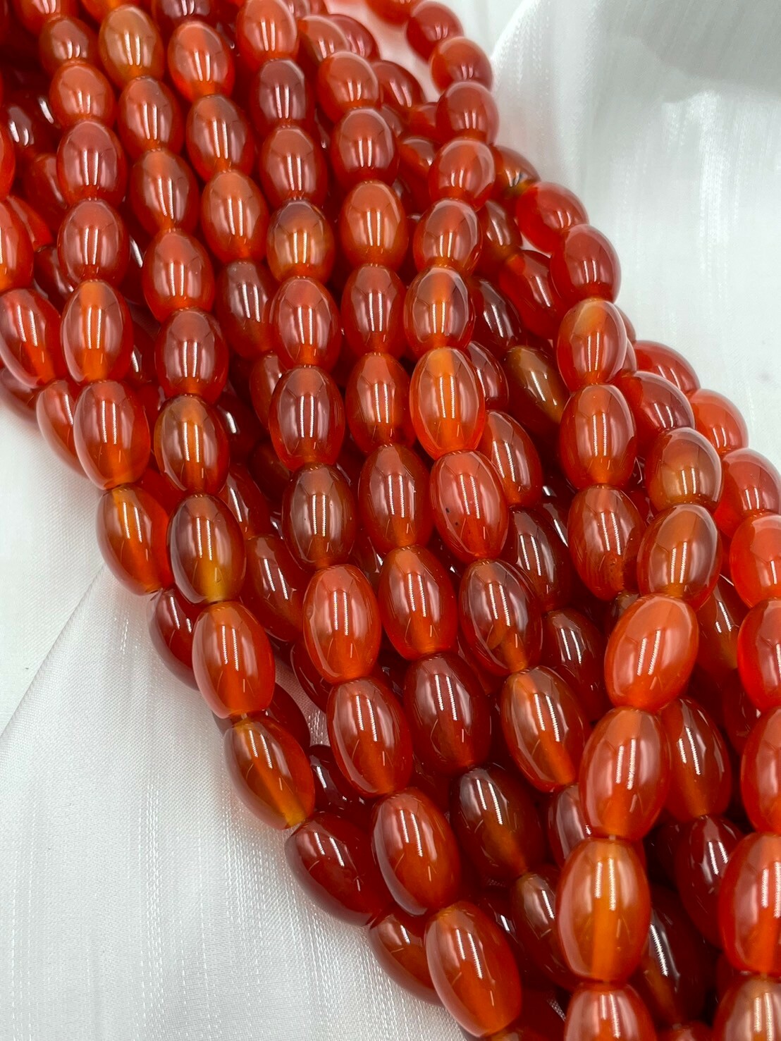 條-No.27亮面橢圓中瑪瑙珠8mm*12mm約33顆