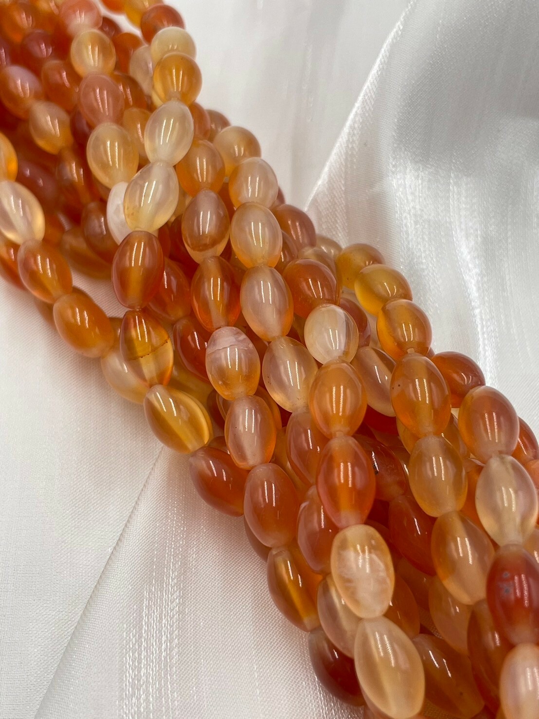 條-No.4亮面橢圓小瑪瑙珠6mm*9mm約40顆