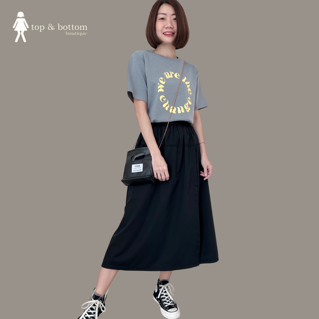 PANEL LAYERED WIDE LEG ANKLE PANT