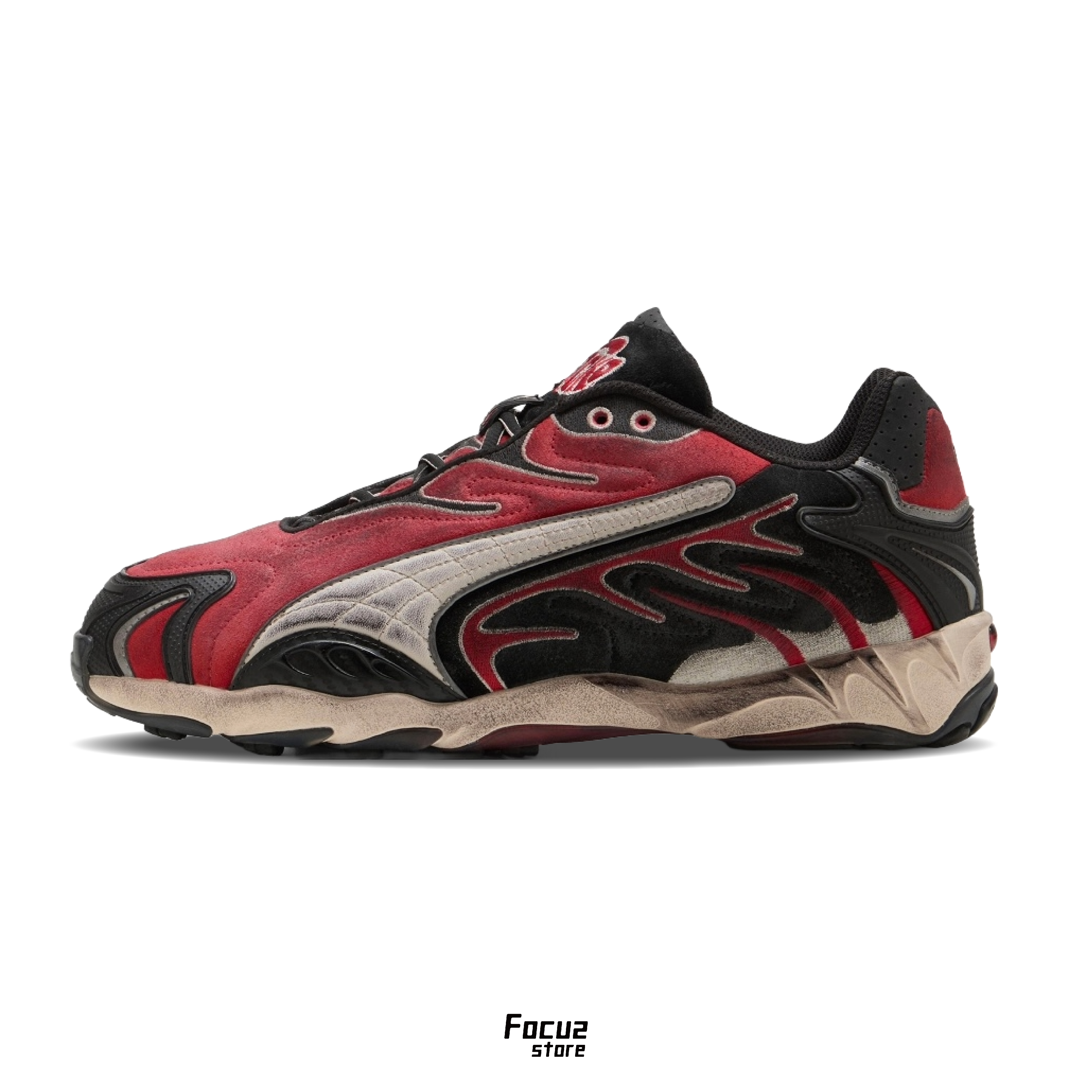 【Focus Store】預購 A$AP Rocky x Puma Inhale "Distressed Pack - Black Pop Red" 紅黑 402453-01