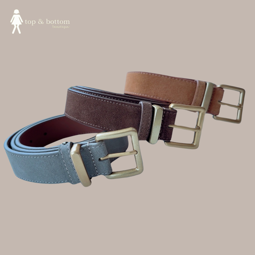 THICK PU LEATHER BUCKLE BELT