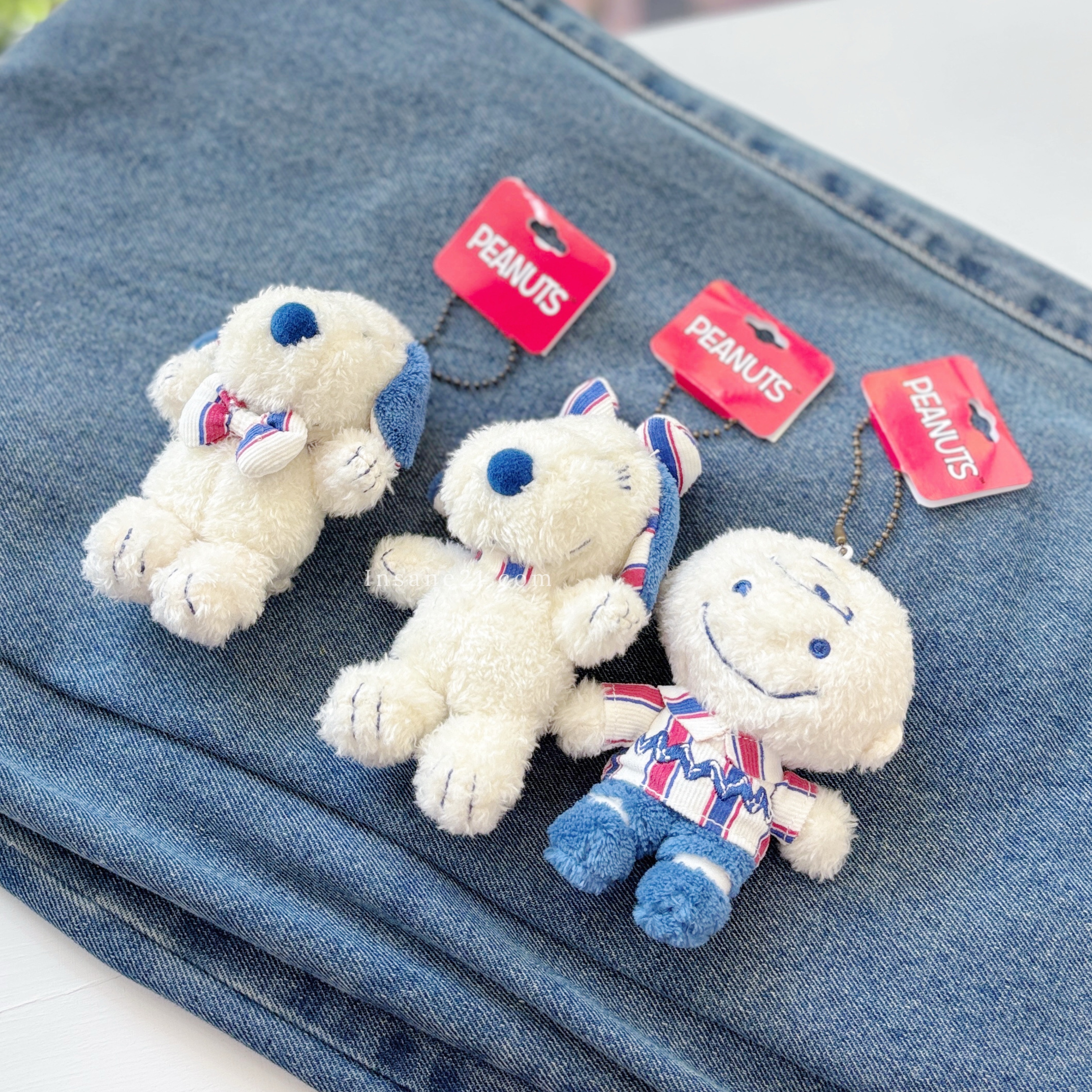 PEANUTS SNOOPY 史努比 格紋衣服 吊飾 鑰匙圈