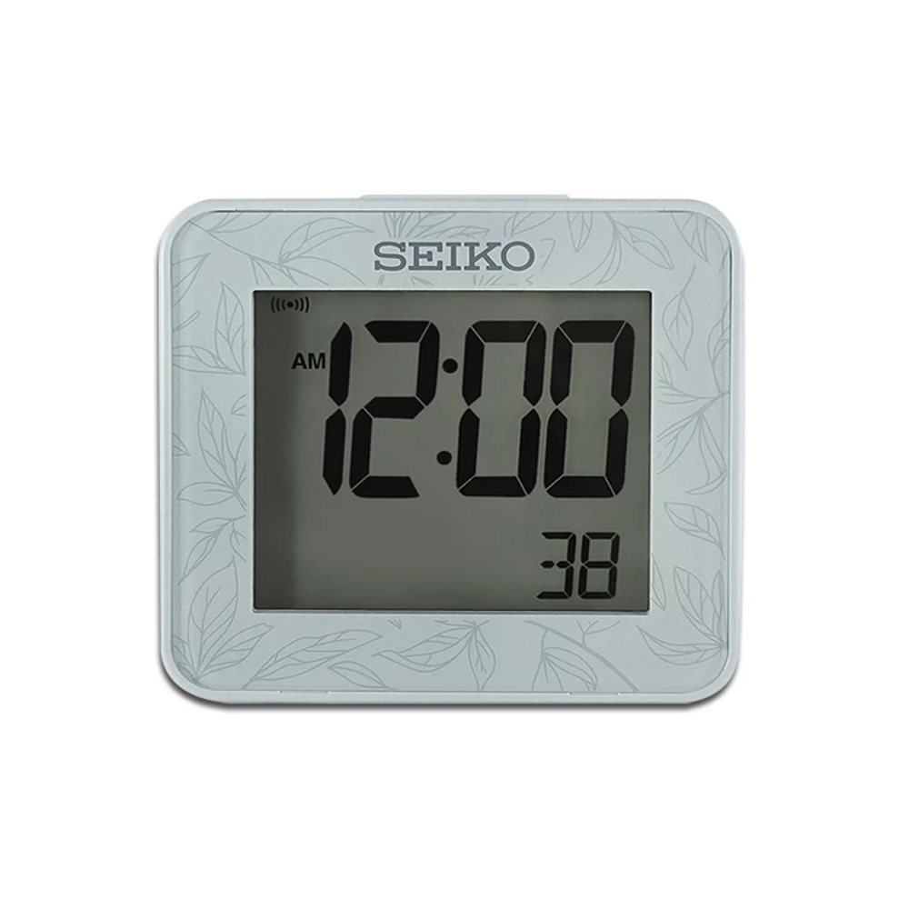 (預購)【SEIKO 精工】QHL097 長方形 小巧 可愛 植物花卉 計時 貪睡 燈光 鬧鐘 電子鐘