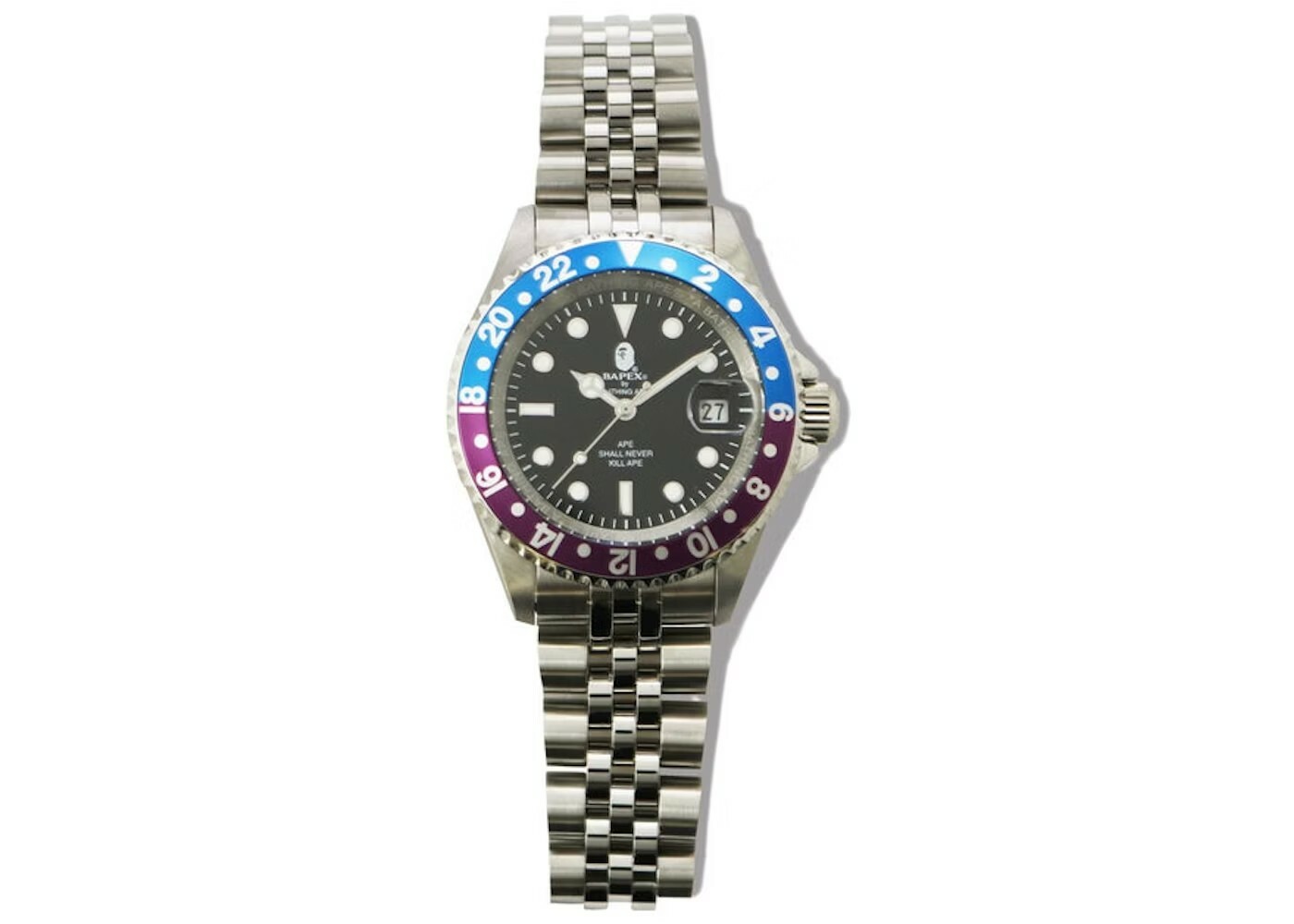 BAPE ABathing Ape Type 2 Bapex Watch Silver / Blue x Red