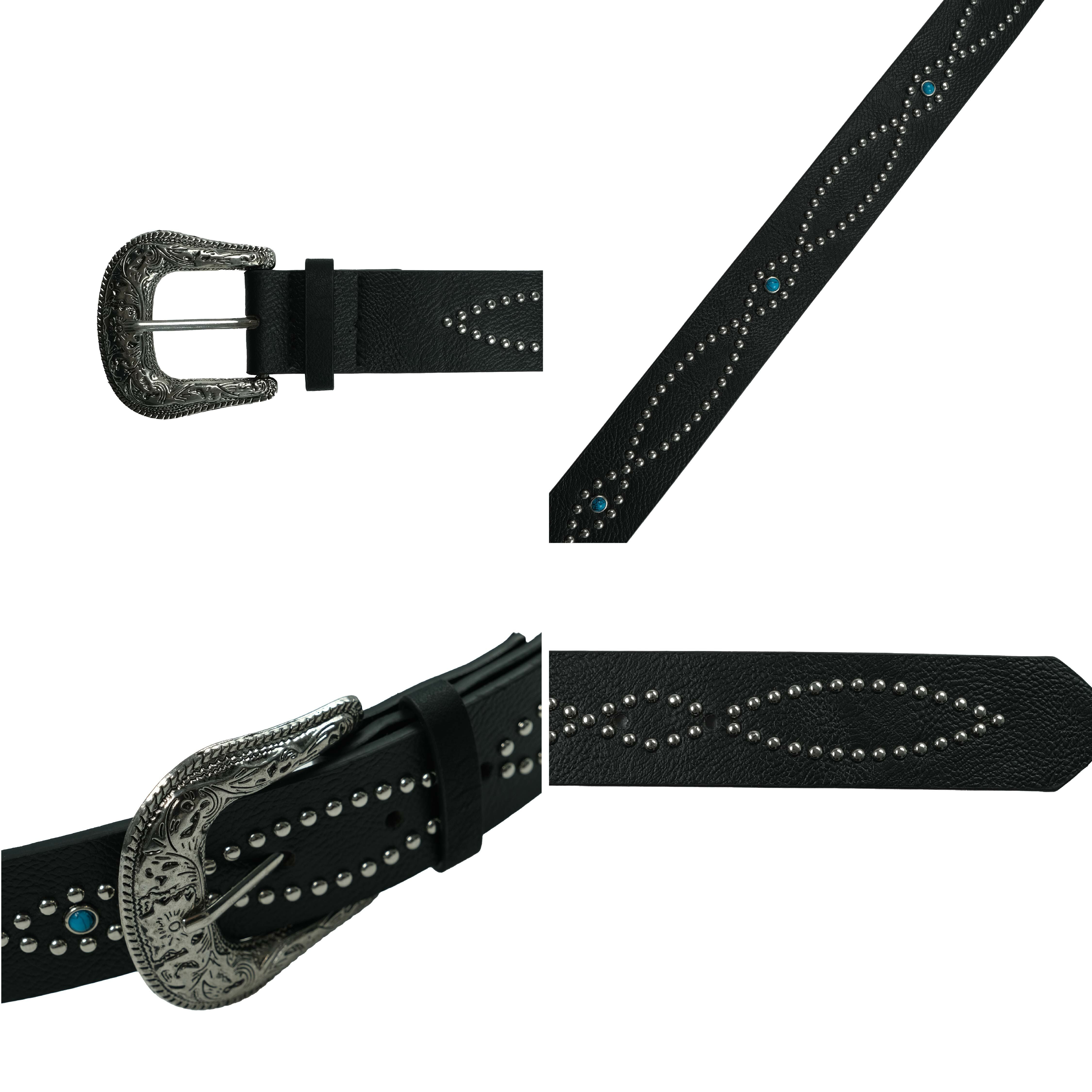 Good Value 法式 雕花 鉚釘 輕奢 皮帶