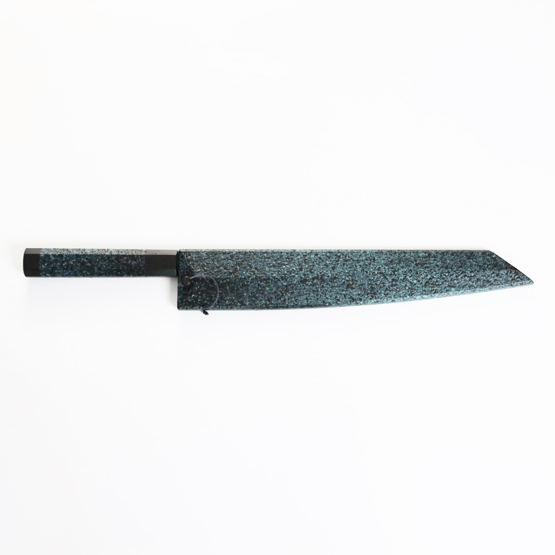 藍包丁 閃光藍天目 筋引 270mm SG2鋼/付鞘