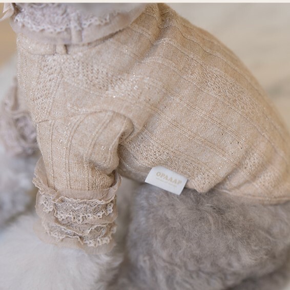 OPAAAP 新蕾絲長袖高領衫（拿鐵）