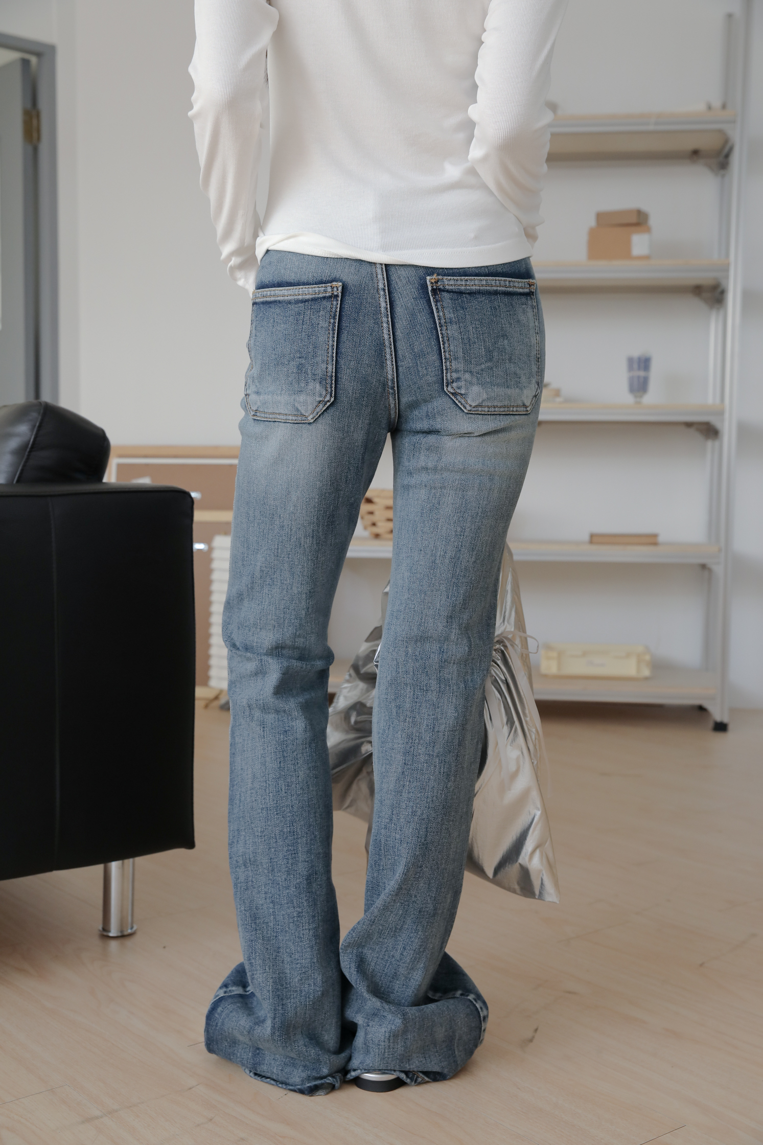Back Pocket Bootscut Denim #靴型褲