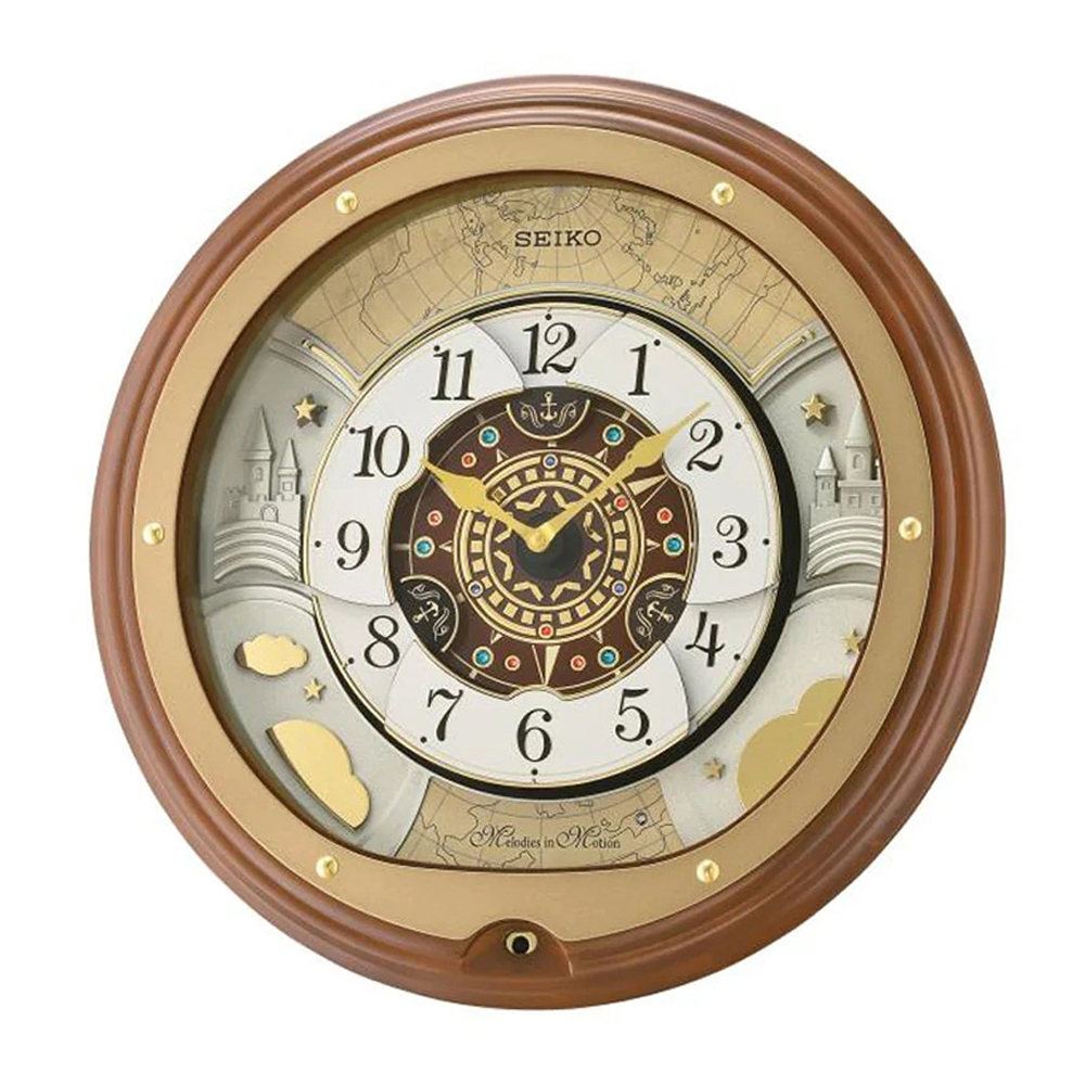 (預購)【SEIKO 精工】QXM381B 歐風 童話 施華洛世奇水晶 整點報時 音樂 掛鐘