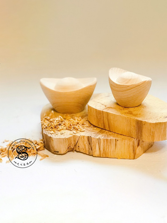 超值難得手工百年 樟木元寶 檜木元寶 檜木聚寶盆- 光之薩滿